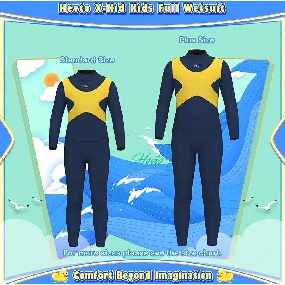 Hevto Wetsuit Kids & Youth Sz. 16 Full Shorty 3/2mm Neo. Surfing Swimming Diving